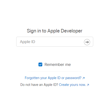 Apple DevLogin