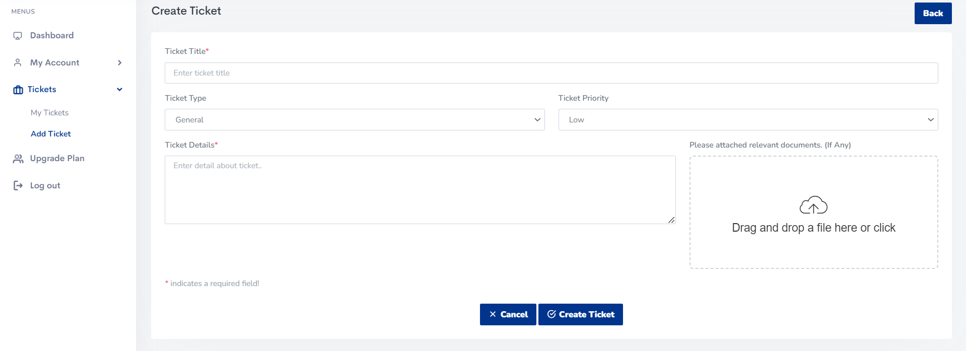 Dashboard KITLABS Support ()