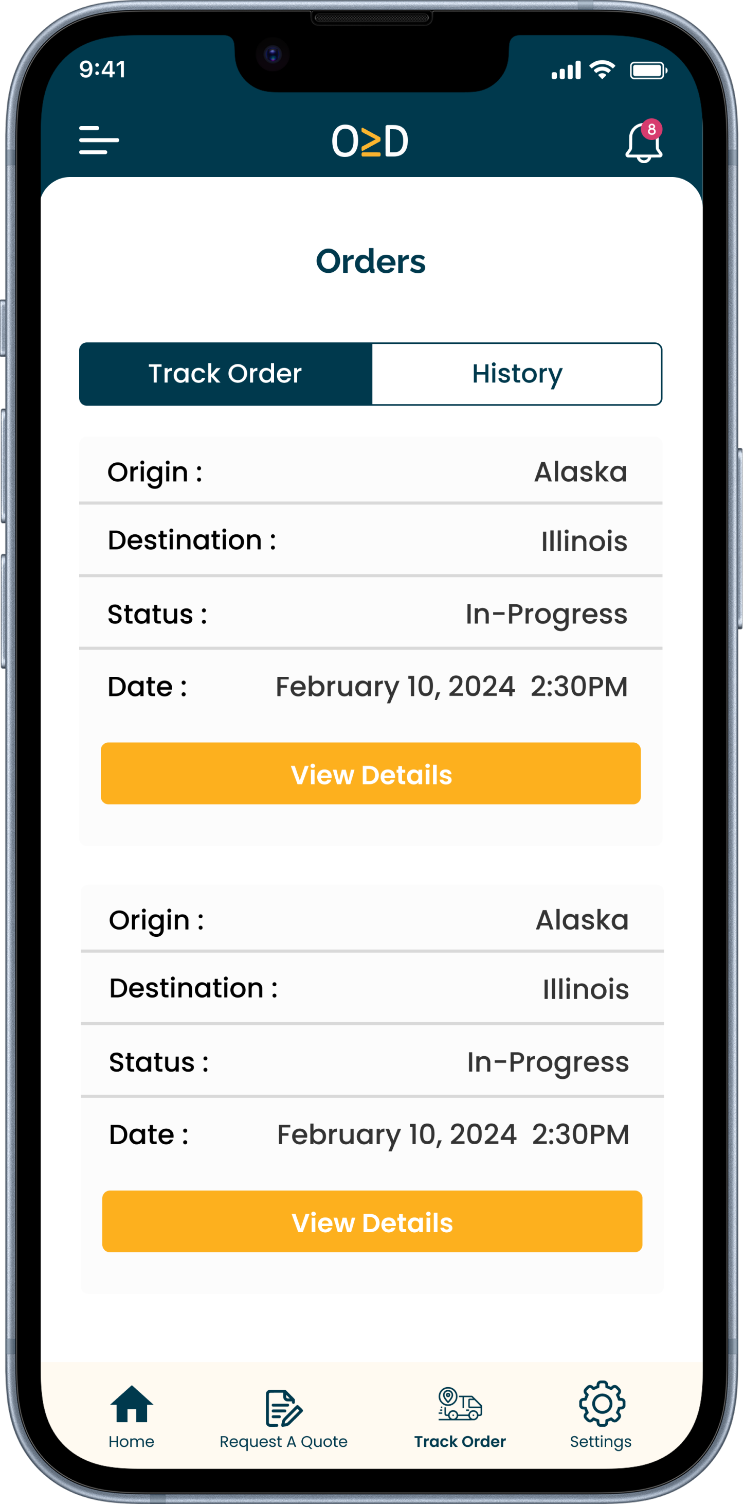 Orders Screen ()