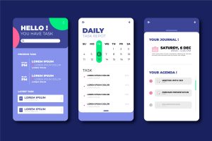 Mobile app interface for scheduling tasks and business automation Mobile app interface for scheduling tasks and business automation